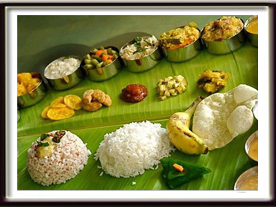 Banana leaf traditional south indian food in Jyothi Caterers